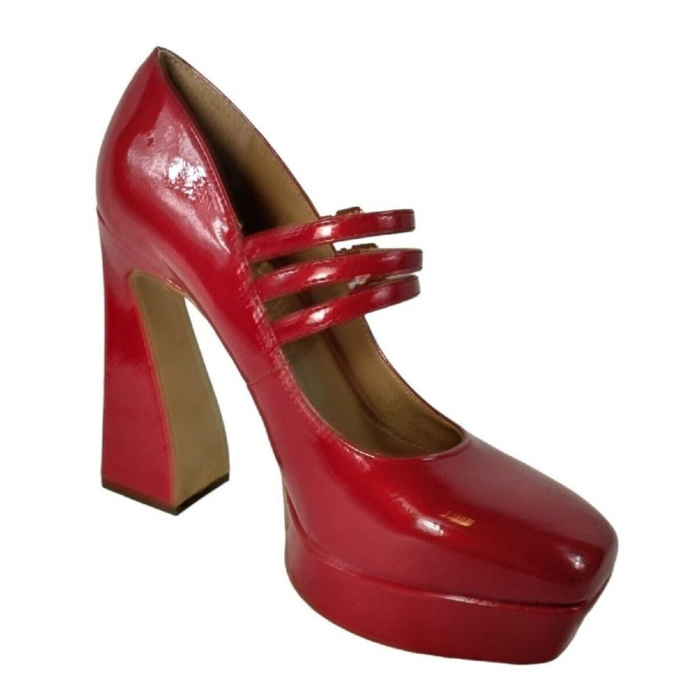 Jessica Simpson Darena Patent Mary Jane Platform Pumps Womens 8.5 Strappy New - Picture 5 of 14